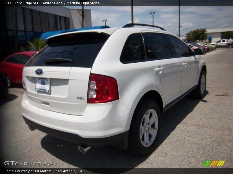 White Suede / Medium Light Stone 2013 Ford Edge SEL