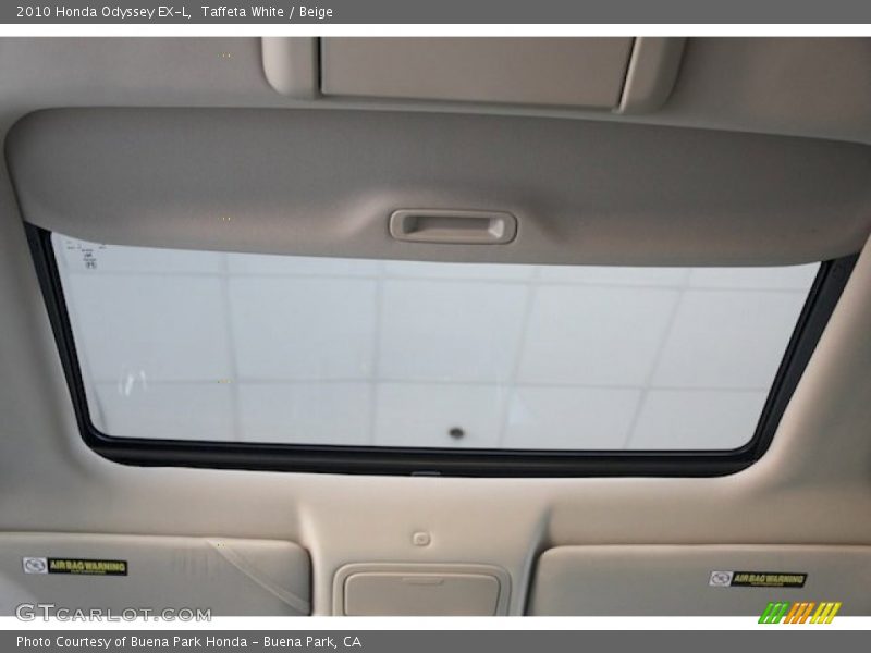Taffeta White / Beige 2010 Honda Odyssey EX-L