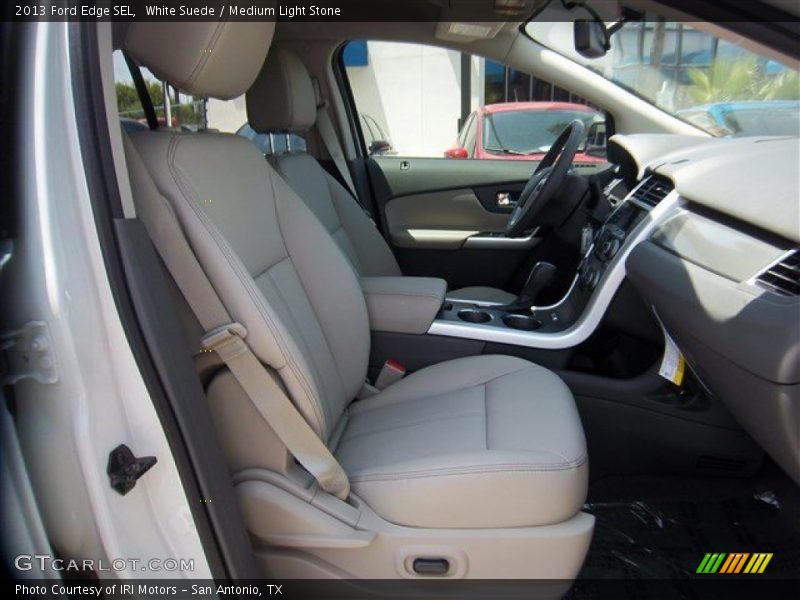 White Suede / Medium Light Stone 2013 Ford Edge SEL