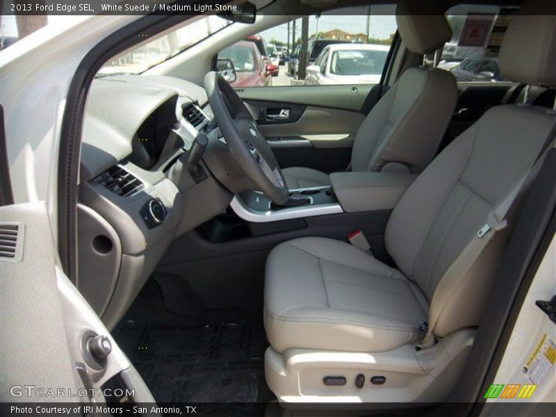 White Suede / Medium Light Stone 2013 Ford Edge SEL