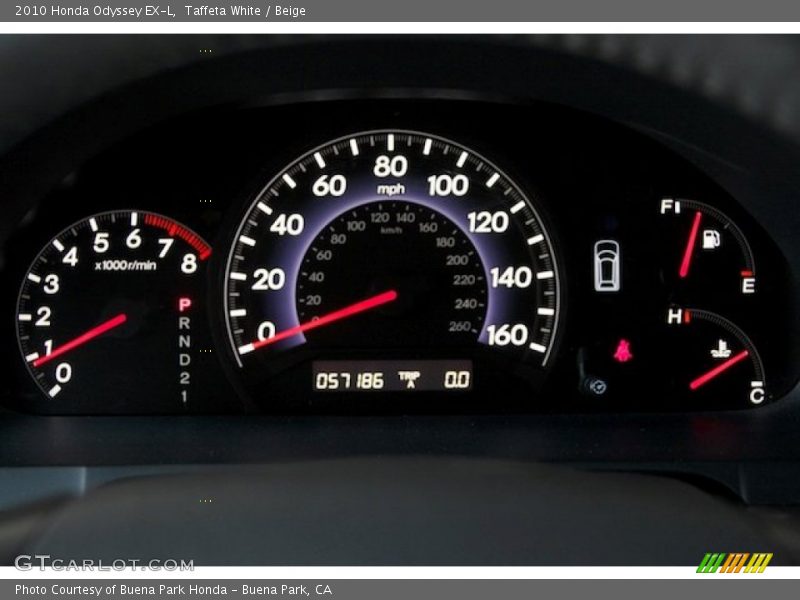 Taffeta White / Beige 2010 Honda Odyssey EX-L