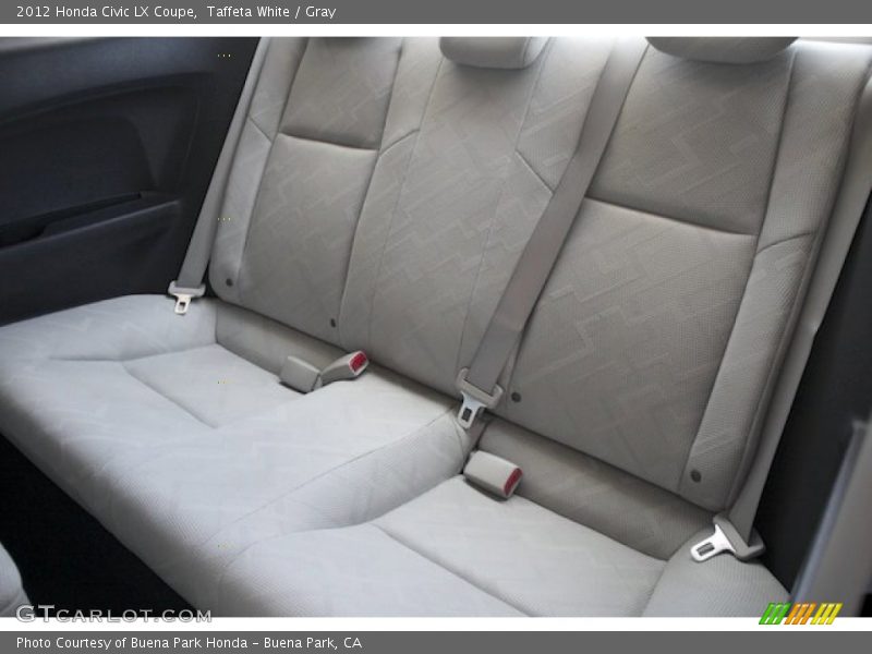 Taffeta White / Gray 2012 Honda Civic LX Coupe
