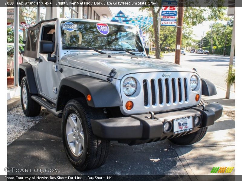 Bright Silver Metallic / Dark Slate Gray/Medium Slate Gray 2009 Jeep Wrangler X 4x4