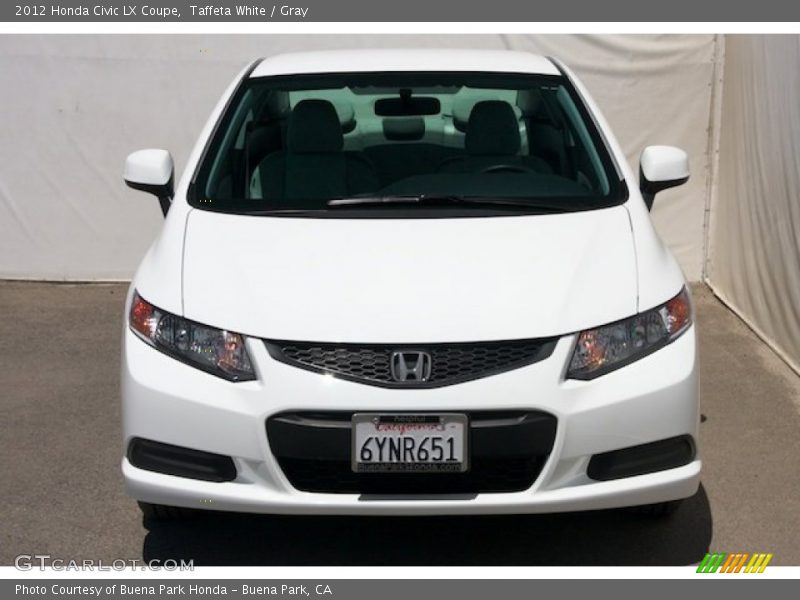 Taffeta White / Gray 2012 Honda Civic LX Coupe