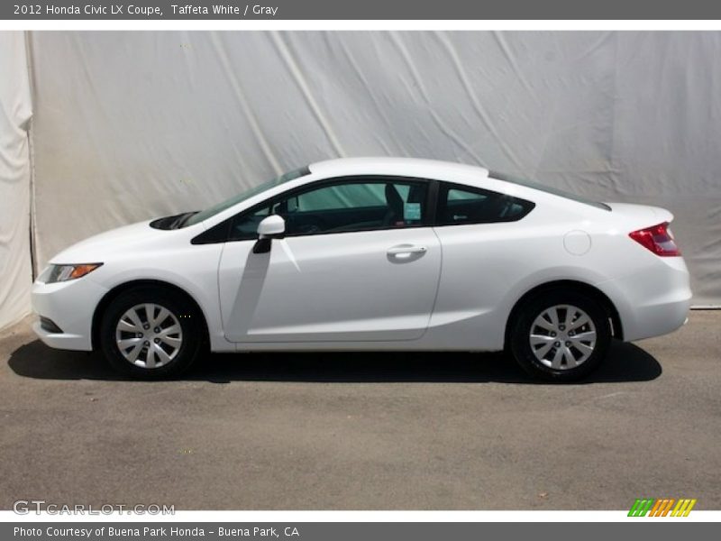 Taffeta White / Gray 2012 Honda Civic LX Coupe