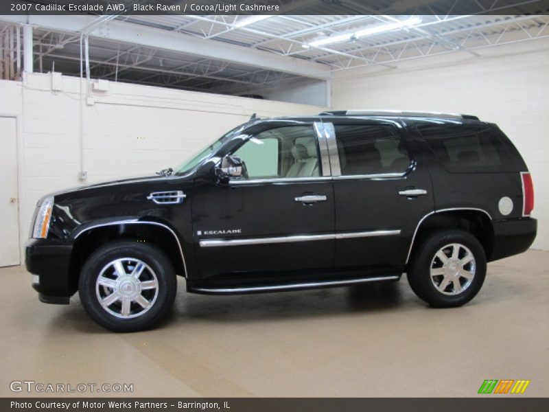 Black Raven / Cocoa/Light Cashmere 2007 Cadillac Escalade AWD