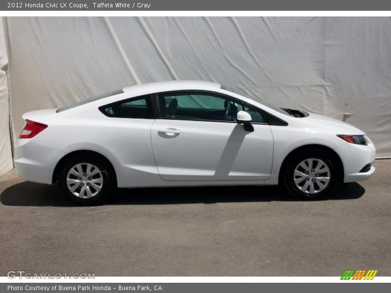 Taffeta White / Gray 2012 Honda Civic LX Coupe