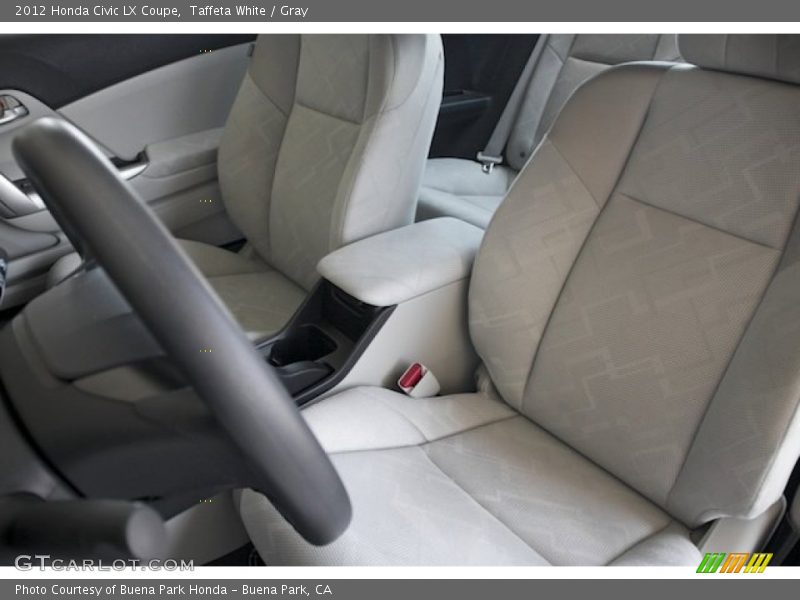Taffeta White / Gray 2012 Honda Civic LX Coupe