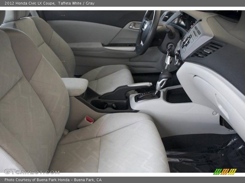 Taffeta White / Gray 2012 Honda Civic LX Coupe