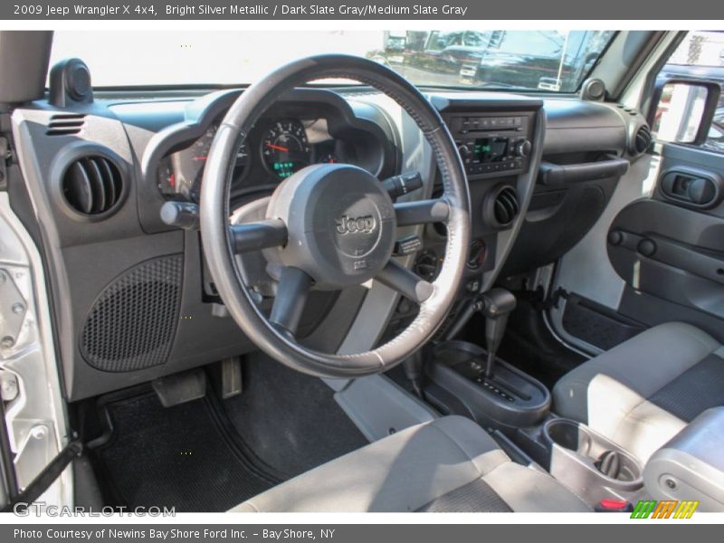 Bright Silver Metallic / Dark Slate Gray/Medium Slate Gray 2009 Jeep Wrangler X 4x4