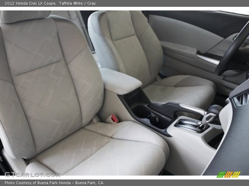 Taffeta White / Gray 2012 Honda Civic LX Coupe