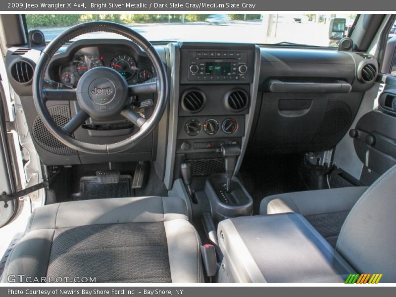 Bright Silver Metallic / Dark Slate Gray/Medium Slate Gray 2009 Jeep Wrangler X 4x4