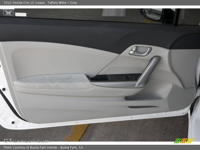 Taffeta White / Gray 2012 Honda Civic LX Coupe