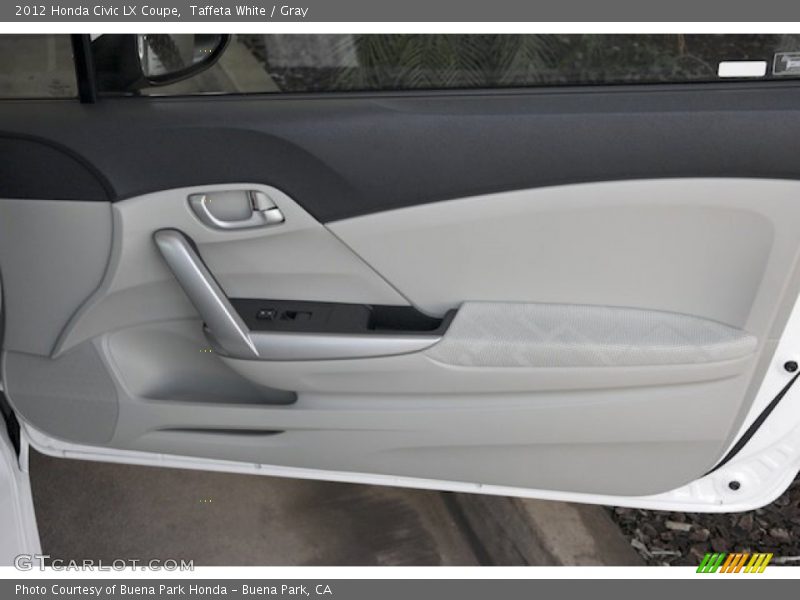 Taffeta White / Gray 2012 Honda Civic LX Coupe