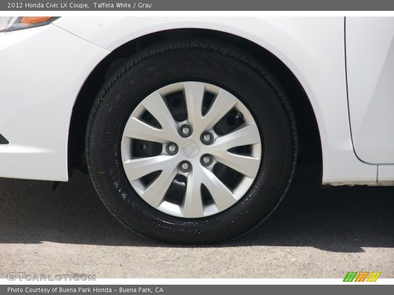 Taffeta White / Gray 2012 Honda Civic LX Coupe