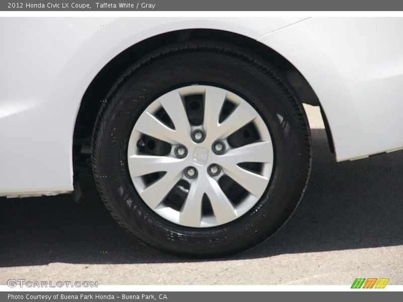 Taffeta White / Gray 2012 Honda Civic LX Coupe