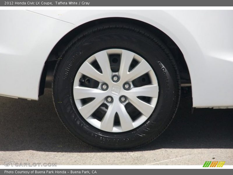 Taffeta White / Gray 2012 Honda Civic LX Coupe
