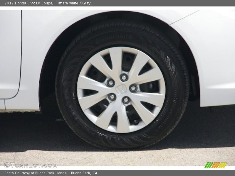 Taffeta White / Gray 2012 Honda Civic LX Coupe