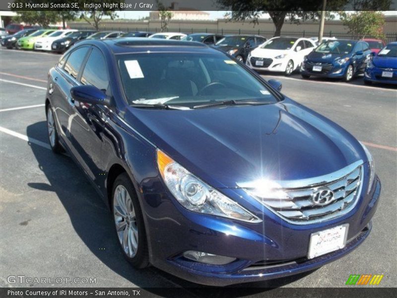 Indigo Night Blue / Gray 2013 Hyundai Sonata SE