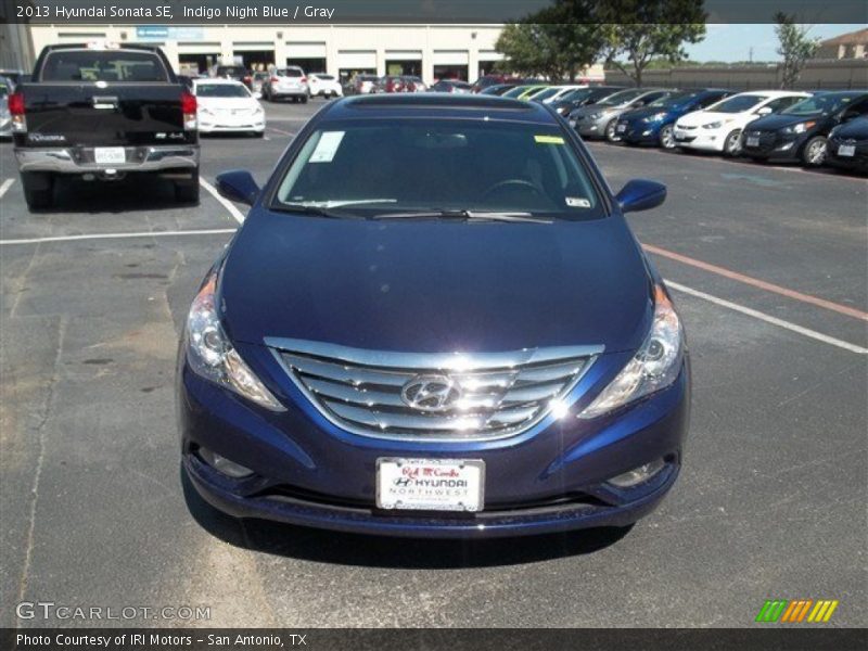 Indigo Night Blue / Gray 2013 Hyundai Sonata SE