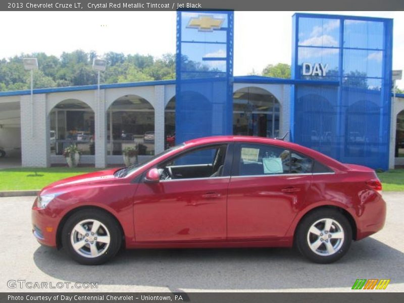 Crystal Red Metallic Tintcoat / Jet Black 2013 Chevrolet Cruze LT