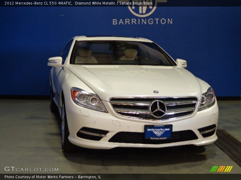 Diamond White Metallic / Sahara Beige/Black 2012 Mercedes-Benz CL 550 4MATIC
