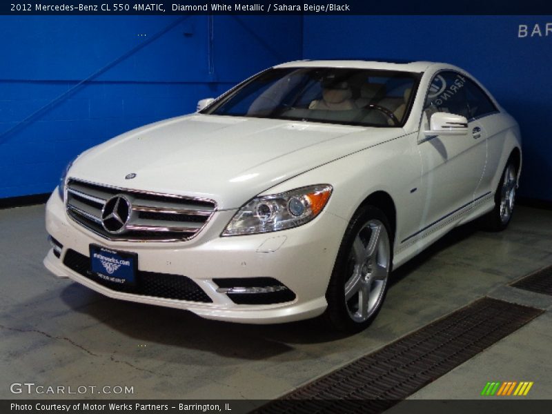Diamond White Metallic / Sahara Beige/Black 2012 Mercedes-Benz CL 550 4MATIC