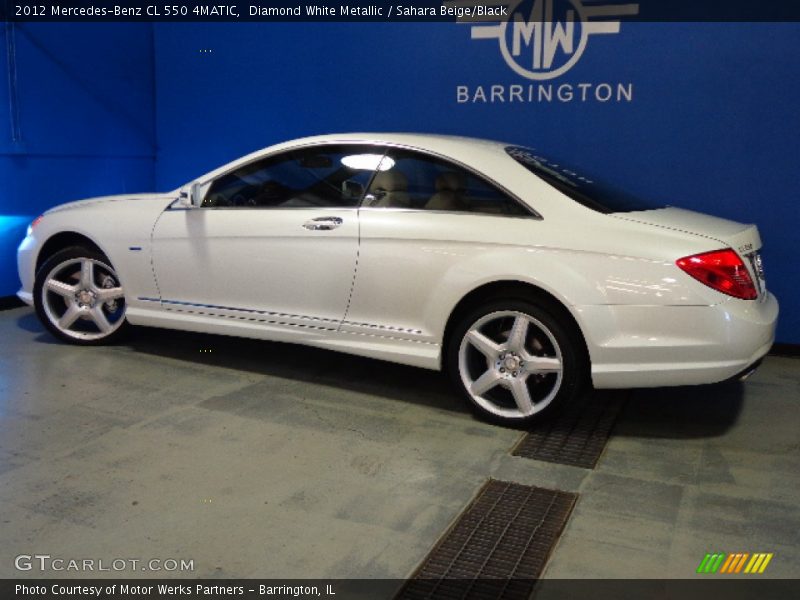 Diamond White Metallic / Sahara Beige/Black 2012 Mercedes-Benz CL 550 4MATIC