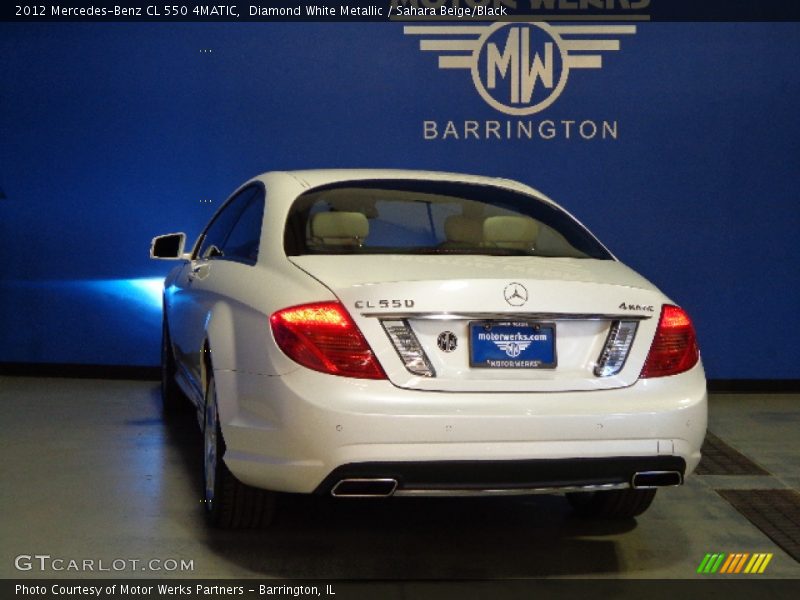Diamond White Metallic / Sahara Beige/Black 2012 Mercedes-Benz CL 550 4MATIC