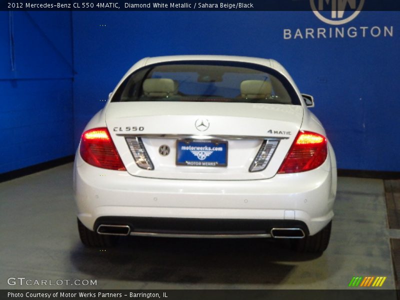 Diamond White Metallic / Sahara Beige/Black 2012 Mercedes-Benz CL 550 4MATIC