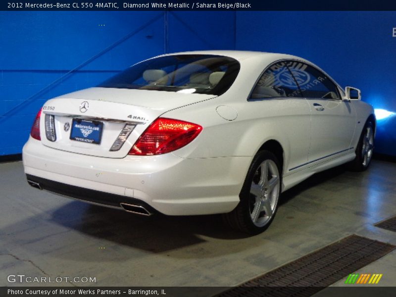 Diamond White Metallic / Sahara Beige/Black 2012 Mercedes-Benz CL 550 4MATIC