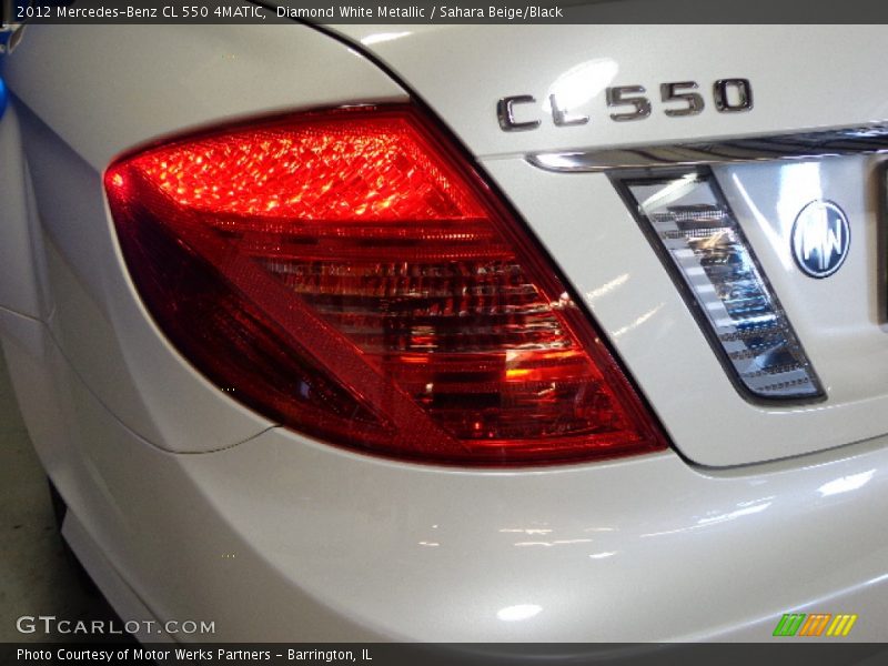 Diamond White Metallic / Sahara Beige/Black 2012 Mercedes-Benz CL 550 4MATIC
