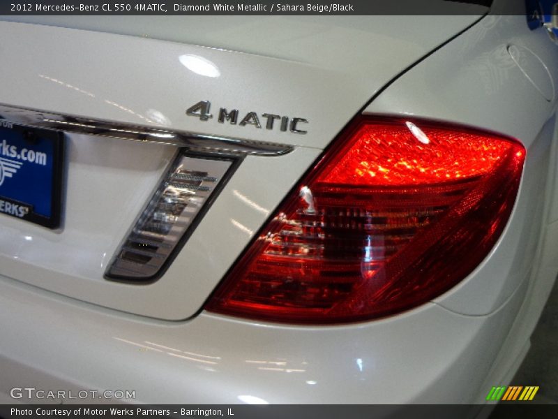 Diamond White Metallic / Sahara Beige/Black 2012 Mercedes-Benz CL 550 4MATIC