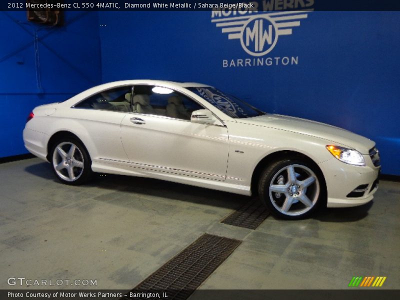 Diamond White Metallic / Sahara Beige/Black 2012 Mercedes-Benz CL 550 4MATIC