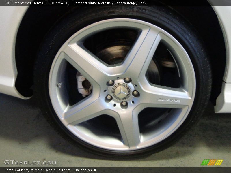 Diamond White Metallic / Sahara Beige/Black 2012 Mercedes-Benz CL 550 4MATIC