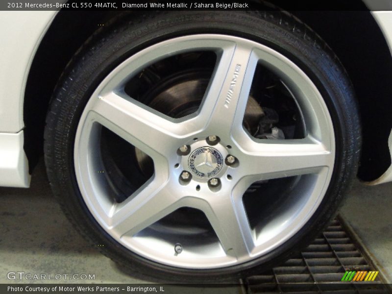 Diamond White Metallic / Sahara Beige/Black 2012 Mercedes-Benz CL 550 4MATIC