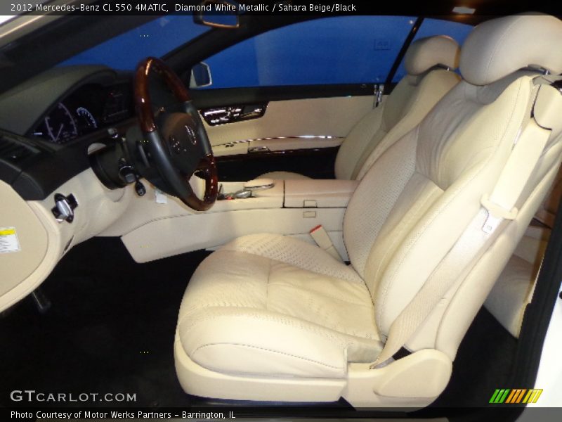 Diamond White Metallic / Sahara Beige/Black 2012 Mercedes-Benz CL 550 4MATIC