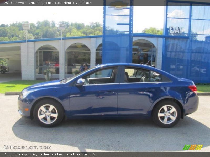 Blue Topaz Metallic / Jet Black 2013 Chevrolet Cruze LT