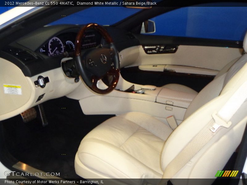 Diamond White Metallic / Sahara Beige/Black 2012 Mercedes-Benz CL 550 4MATIC