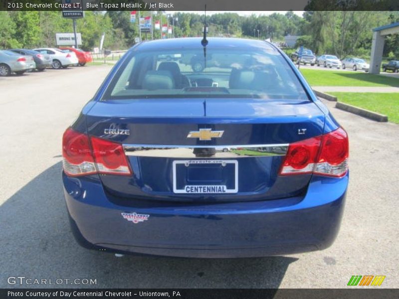 Blue Topaz Metallic / Jet Black 2013 Chevrolet Cruze LT
