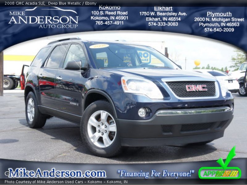Deep Blue Metallic / Ebony 2008 GMC Acadia SLE