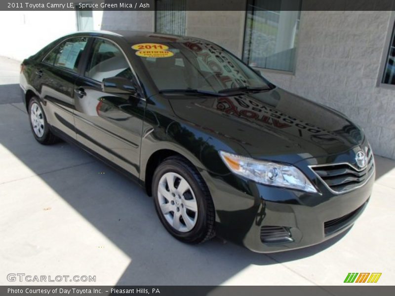 Spruce Green Mica / Ash 2011 Toyota Camry LE