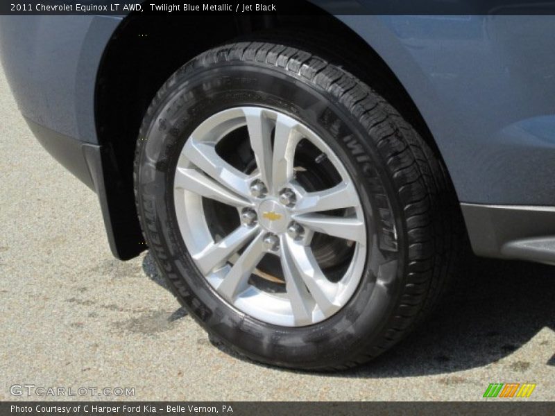 Twilight Blue Metallic / Jet Black 2011 Chevrolet Equinox LT AWD