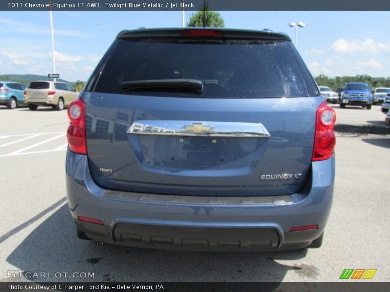 Twilight Blue Metallic / Jet Black 2011 Chevrolet Equinox LT AWD