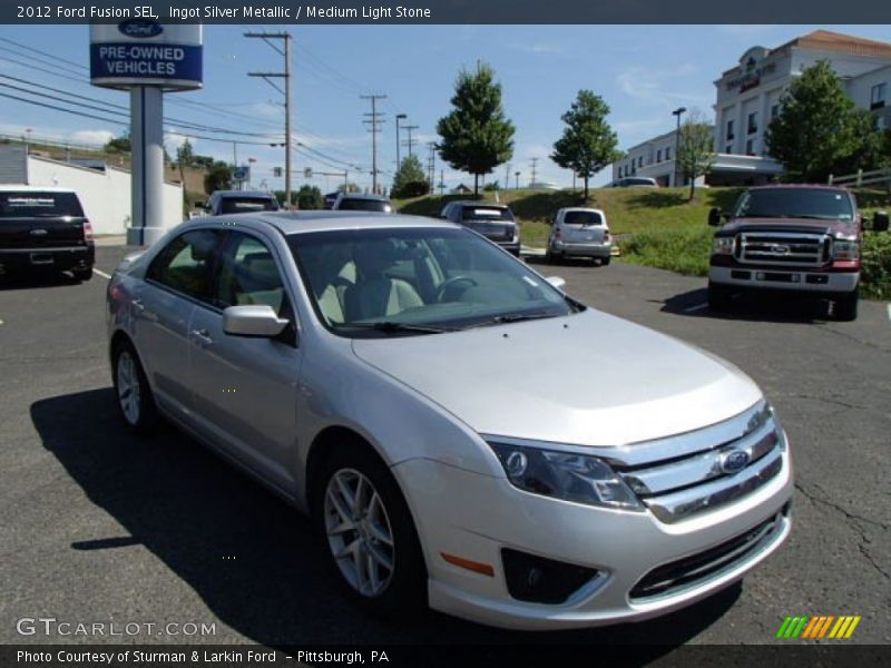 Ingot Silver Metallic / Medium Light Stone 2012 Ford Fusion SEL