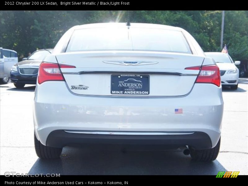 Bright Silver Metallic / Black/Light Frost 2012 Chrysler 200 LX Sedan