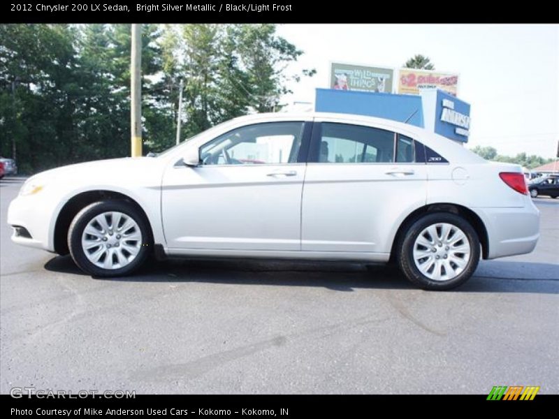 Bright Silver Metallic / Black/Light Frost 2012 Chrysler 200 LX Sedan