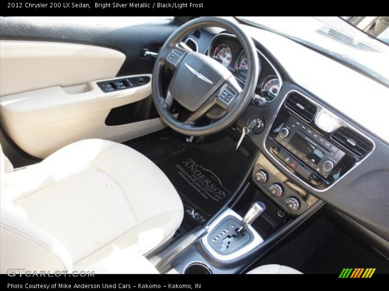 Bright Silver Metallic / Black/Light Frost 2012 Chrysler 200 LX Sedan