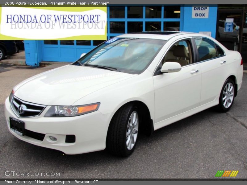 Premium White Pearl / Parchment 2008 Acura TSX Sedan