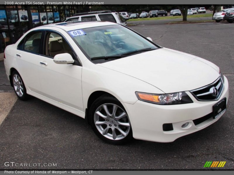 Premium White Pearl / Parchment 2008 Acura TSX Sedan